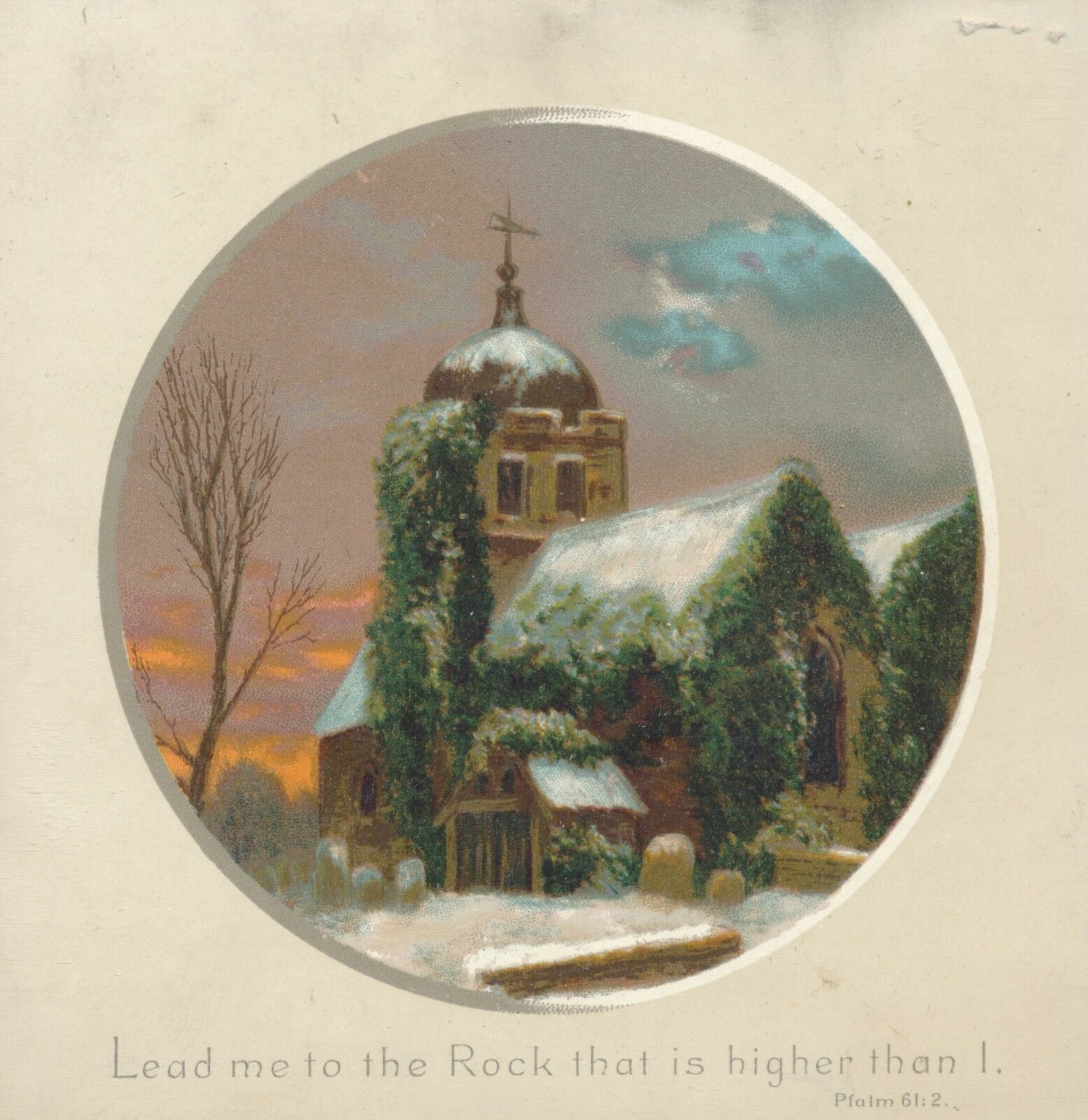 Victorian Religious Lithographed Greeting Card