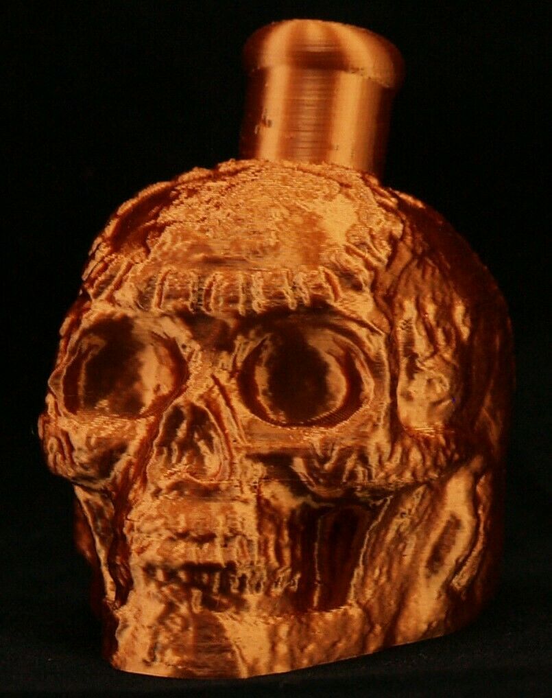 Mayan / Aztec Death Whistle Bright Copper Skull *** Made In Usa ***