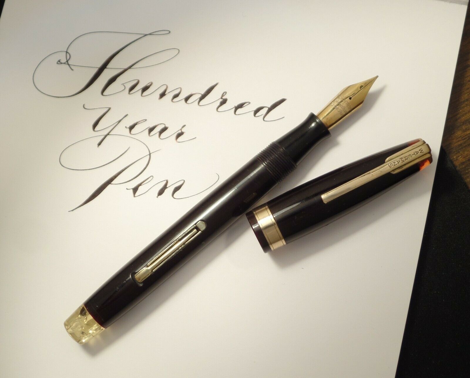 Waterman Hundred Year Fountain Pen 1940s, 17 Size, Extra-flex Nib, Xf To 2.1mm