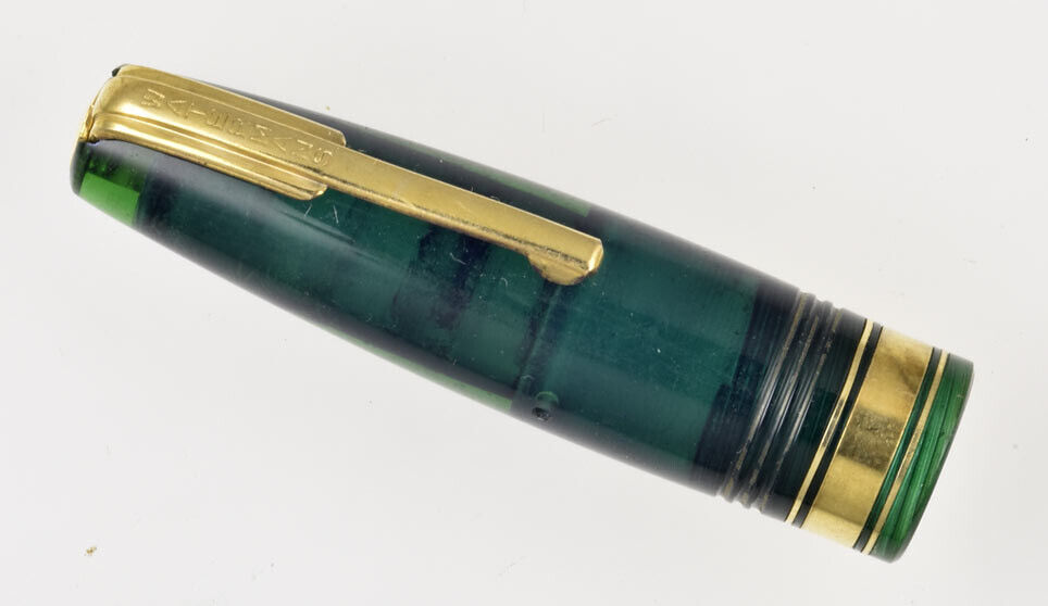 Waterman Hundred Year Pen Spare Cap In Green Lucite, Small Size, 1940s, Nos