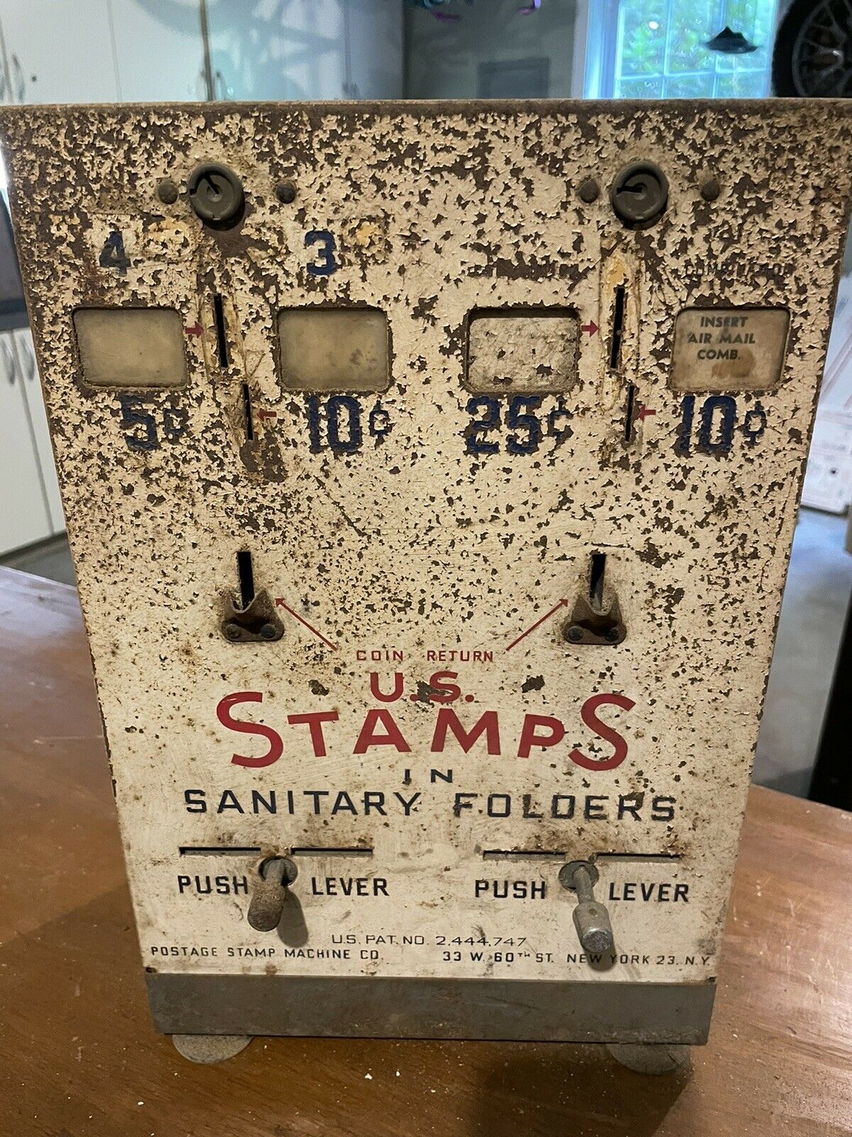 Old Postage Stamp Machine Co Brooklyn Ny 5c 10c 25c 10c. Sanitary Folders