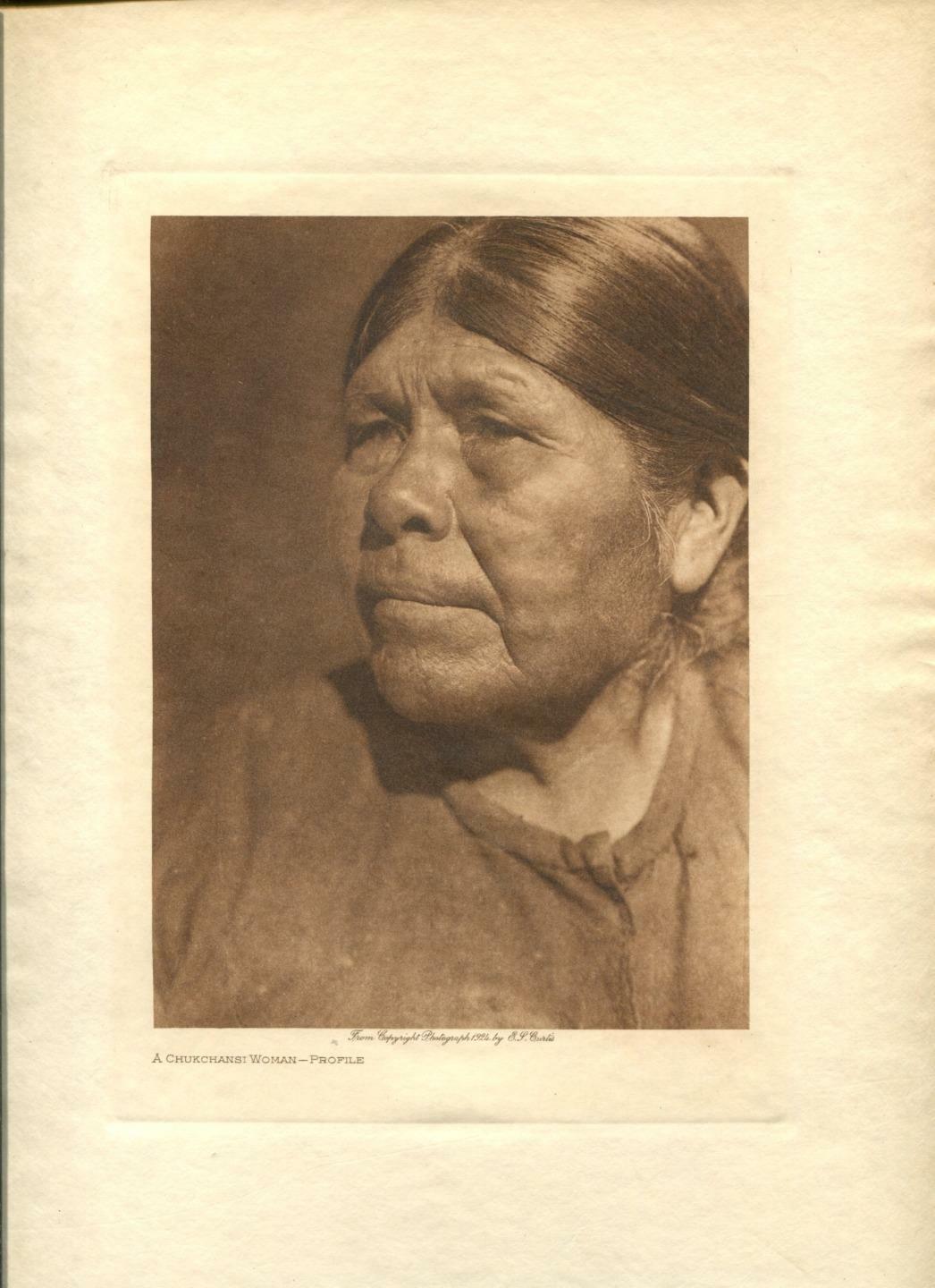 1924 Original Photogravure | Chuckchansi Woman | Edward Curtis | 5 1/2 X 7 1/2