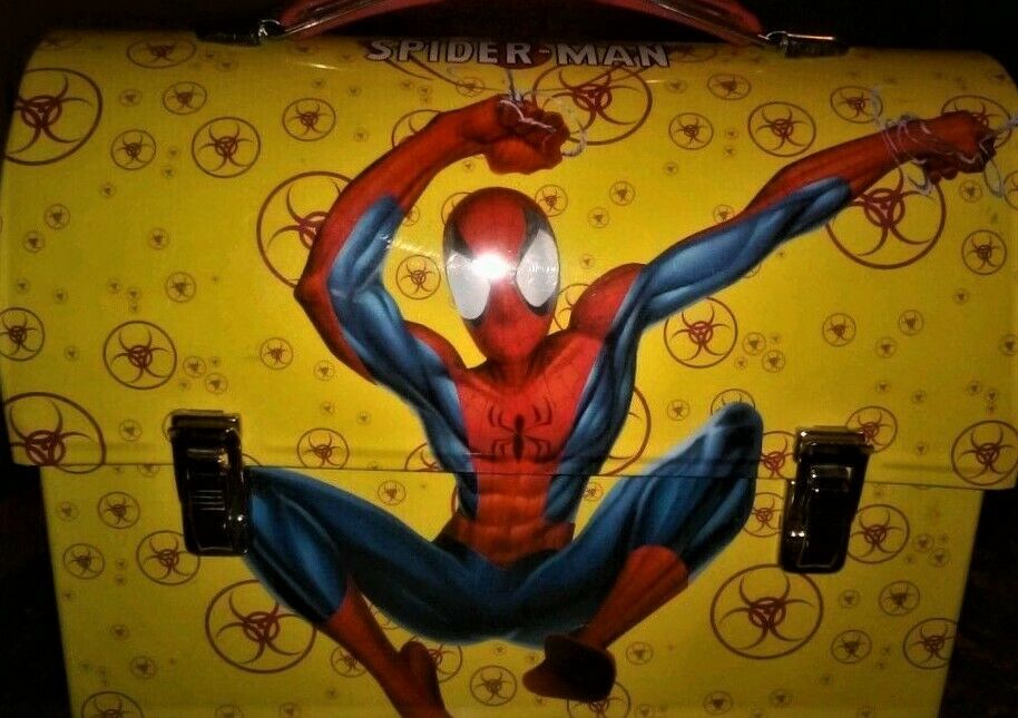 Vintage Spiderman~collectable Dome Style Tin Box New Condition