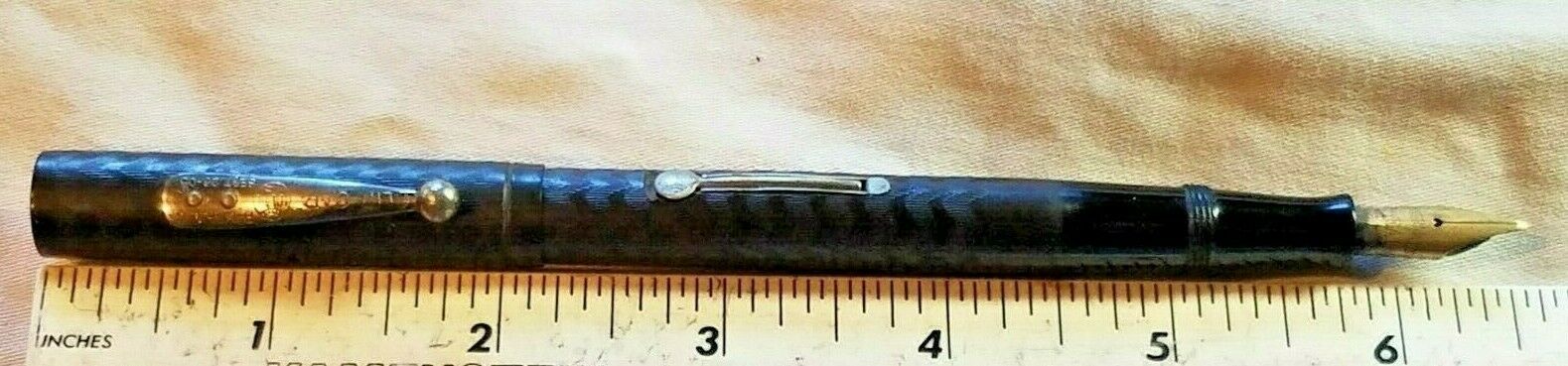 Waterman "14 Psf" Ideal Clip Cap Fountain Pen Very Hard To Find In Vg Shape