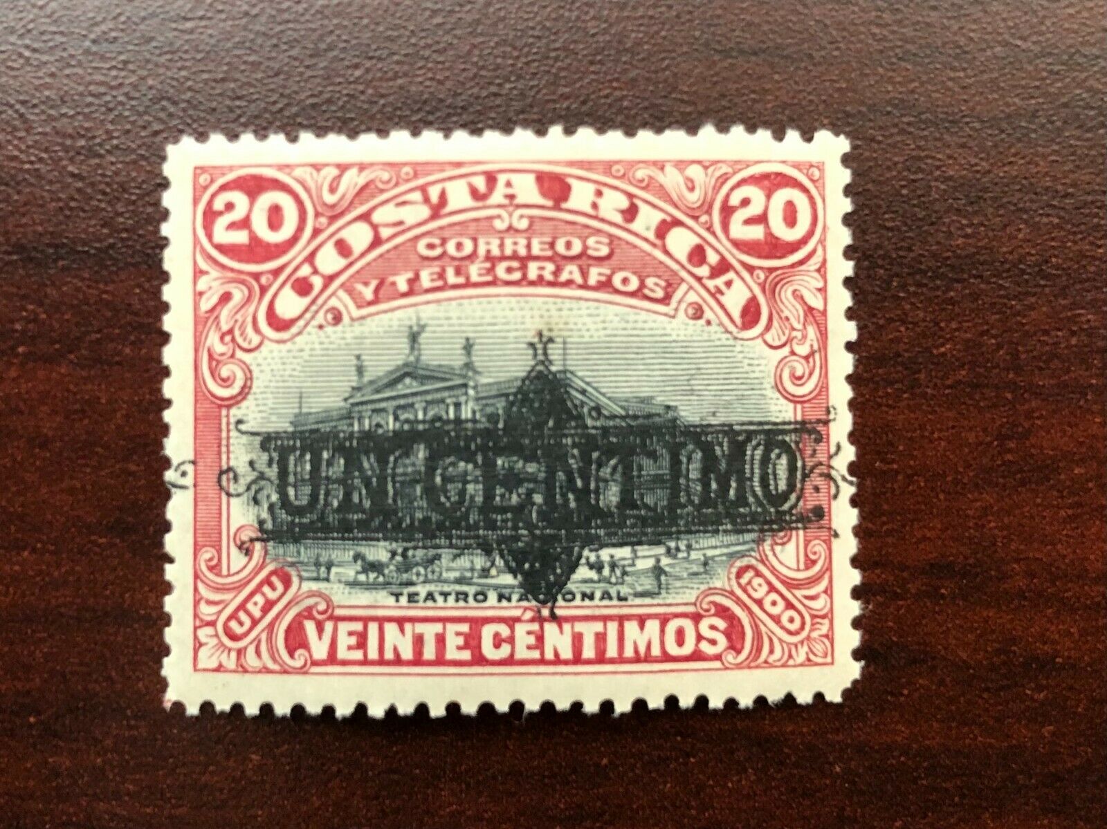 Costa Rica 1905 Scott #52 National Theatre Surcharged Mint Nh