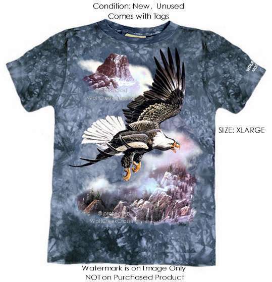 Free Ship - Freedom Of An Eagle T-shirt Vintage Mountain T Shirt  Size Xl  New!'