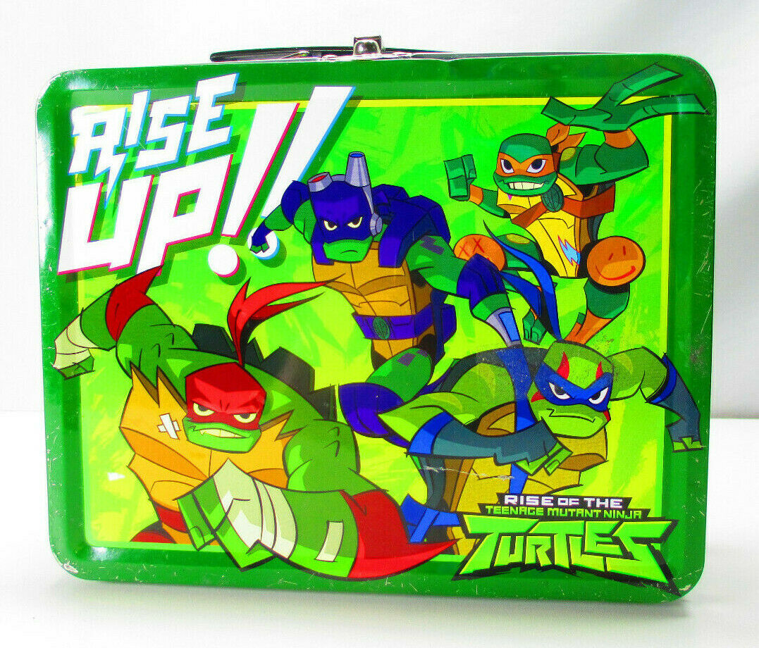 Rise Of The Teenage Mutant Ninja Turtles Comic Small Tin Metal Tote Lunchbox