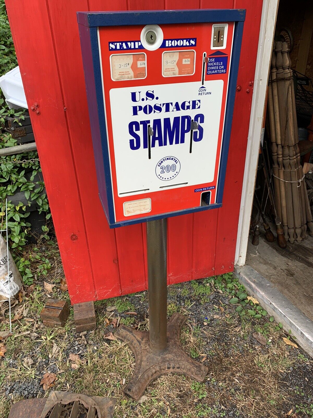 Vintage 1980s Free Standing Us Stamp Vending Machine