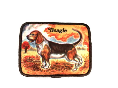 Beagle In The Woods Edge Embroidered Iron-on Patch-nice!