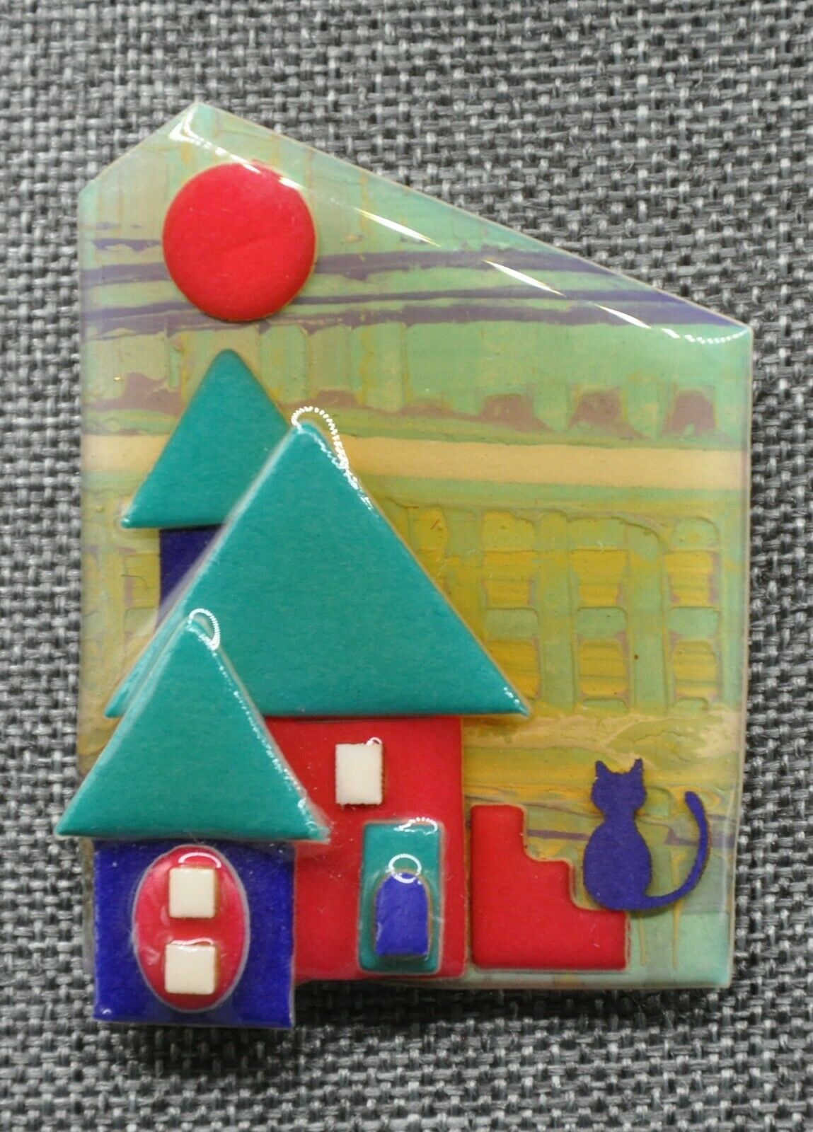 House Pins By Lucinda 1 Pin Designed With Homes, Cat, Red Sun