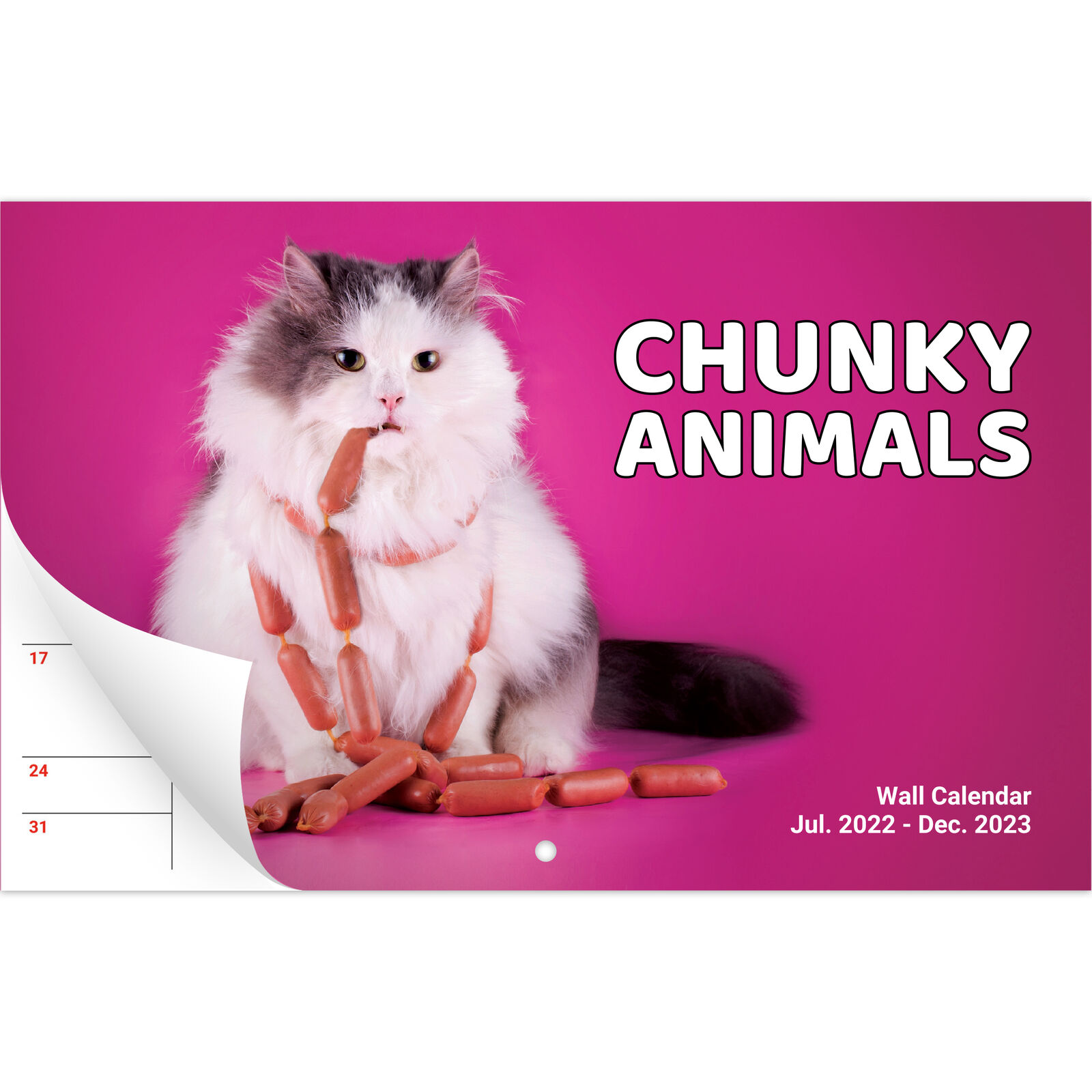 14-month Cute Chunky Animals Mini 6" Wall Calendar, 2021-2022