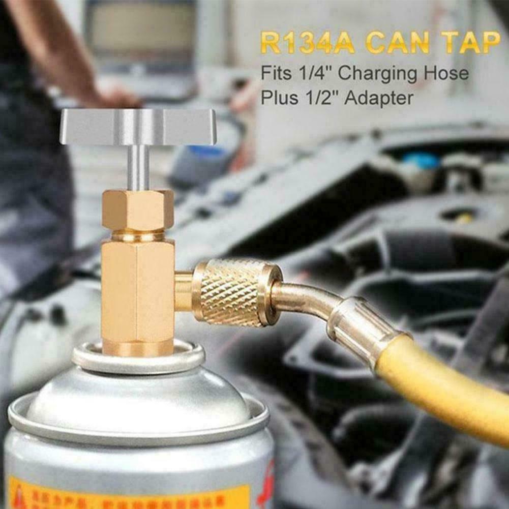 1pc Car Air Conditioner Ac Refrigerant Can Tap Valve Opener 1/4 Bottle 8 I2e8