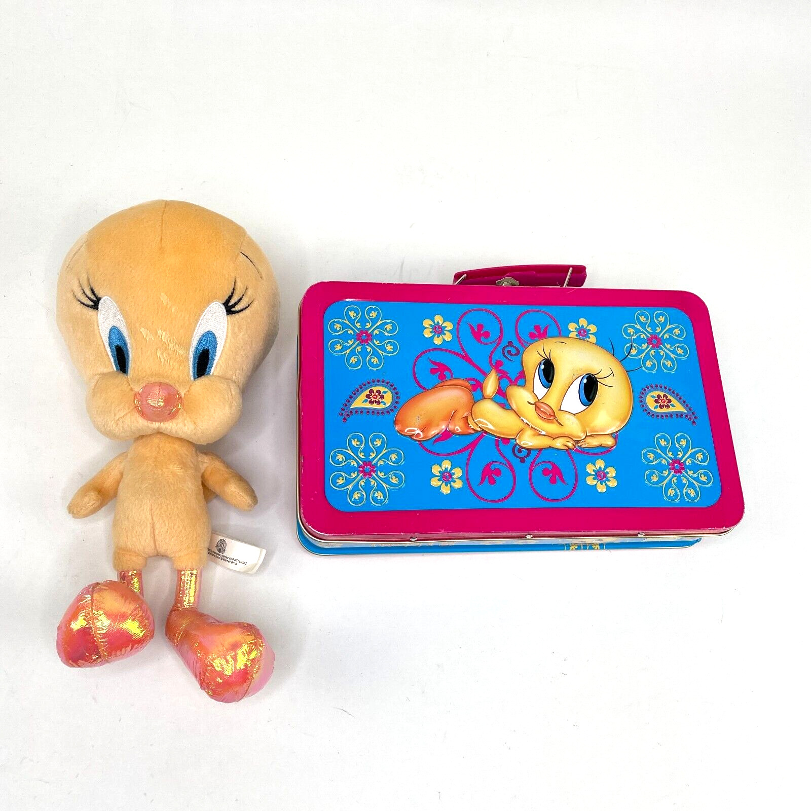 Vintage Looney Tunes Tweety Bird Metal Lunchbox Collectible Plush