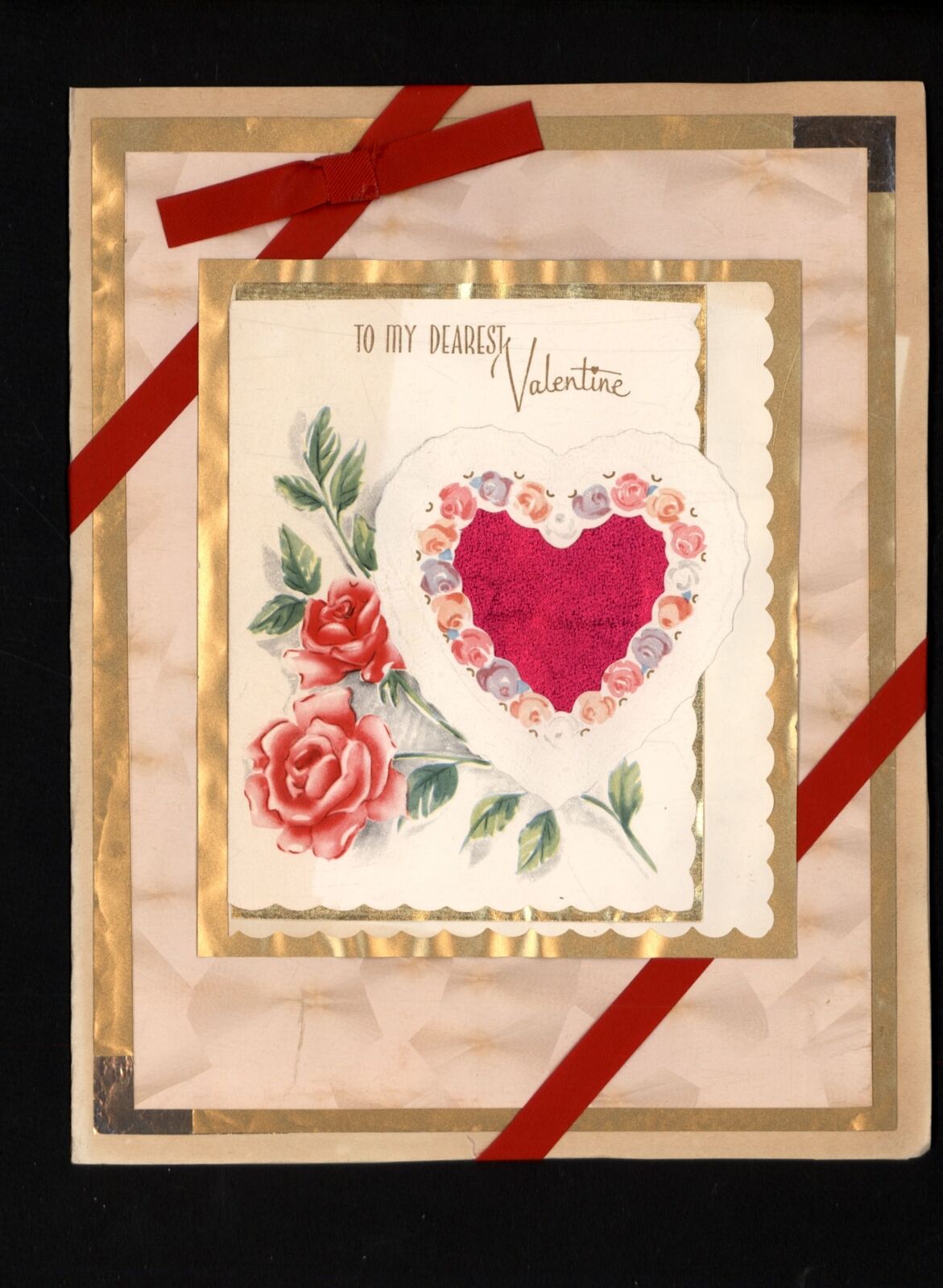 Vintage Valentine Card * 1943 From Buster To Boots With Note Cover 5x 3c Stamp